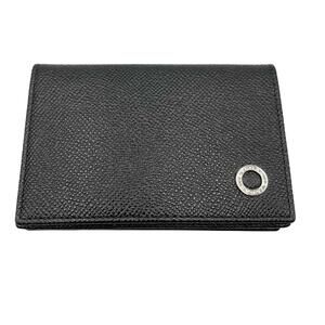 Bulgari BVLGARI Card Case BULGARI Leather Black Men's